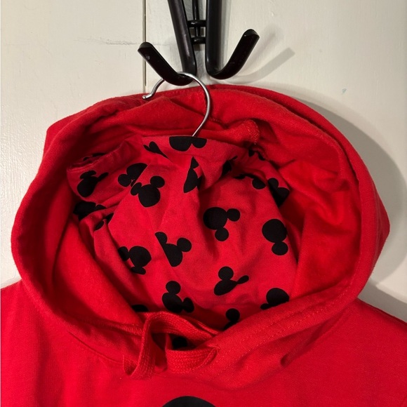 Disney Red Mickey Mouse Turtle Neck Hoodie - Picture 3 of 6